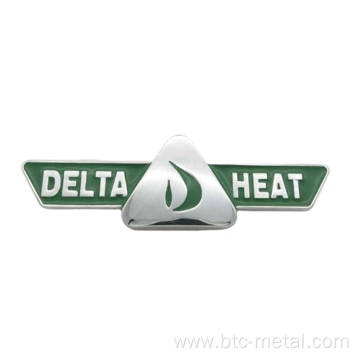 Zinc Alloy Bright Chrome Metal Brand Logo Label